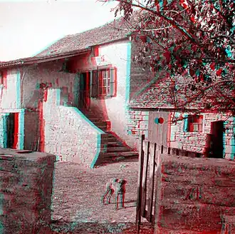 À Cornusson par E. Trutat. Anaglyphe d'après plaque négative stéréoscopique au gélatino-bromure d'argent.