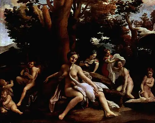 Le Corrège (1490-1534)Léda et le Cygne.