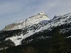 Face sud-ouest, depuis l'auberge du Clariant à Corrençon-en-Vercors.