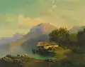 Maison de pêcheurs sur le bord du Gebirgssee, 1859