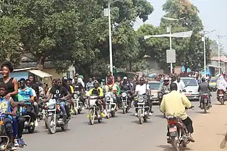 Cortège de Taxi Moto à Kindia