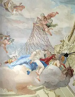 Vénus et Mars surpris par un filet, Palais Capodilista, Padoue.