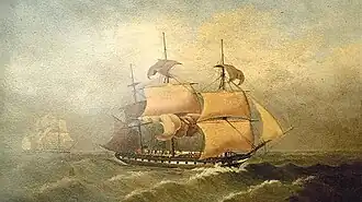 illustration de HMS Cambrian (1841)