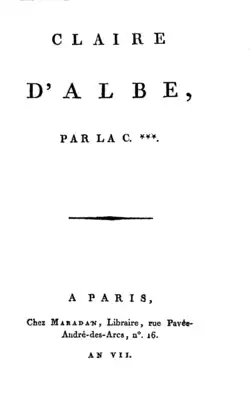 Image illustrative de l’article Claire d'Albe