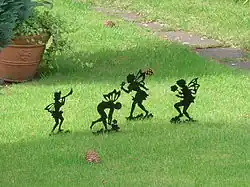 Fées décoratives dans un jardin de Cottingley