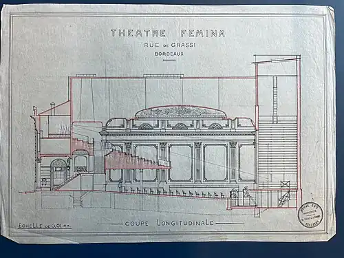 Coupe longitudinale, Théâtre Fémina.