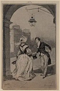 Couple sous une arcade.