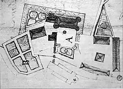 Plan terrier du patrimoine de l'Archevêché, en 1781