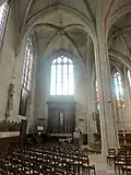 Collatéral nord, 1re&nbsp;travée, vue vers l'est.