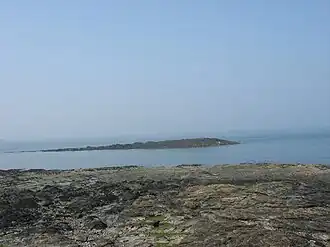 Vue de l'île le 20 mars 2009.