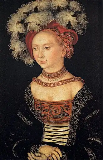 Portrait d'une jeune femme, par Lucas Cranach l'Ancien, 1530.