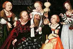 Lucas Cranach l'Ancien, Hercule et Omphale, 1537