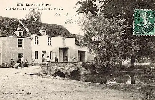 Carte postale du moulin en 1908.