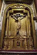 Retable du Sang du Christ ou des Maestres, crucifix gothique du XIVe&nbsp;siècle.