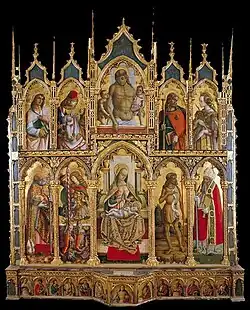 Le polyptyque de Monte San Martino (MC) de Carlo Crivelli.