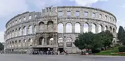 L'amphithéâtre de Pula.