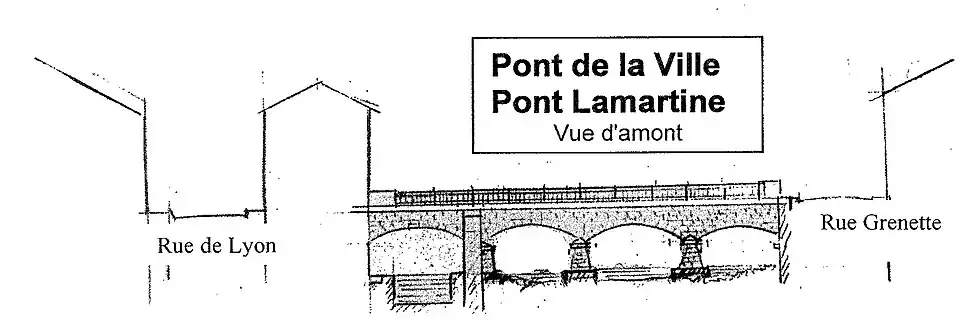 Croquis pont Lamartine de Jean Thonnérieux