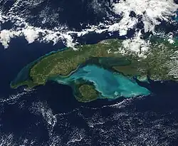 Image satellite du golfe de Batabanó