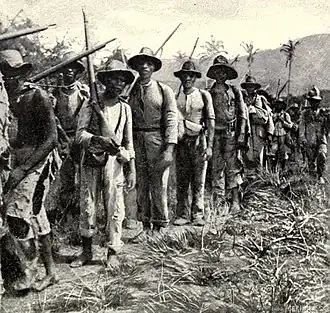 Soldats cubains en 1898.
