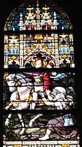 Cuijk, vitrail de la légende de saint Martin.