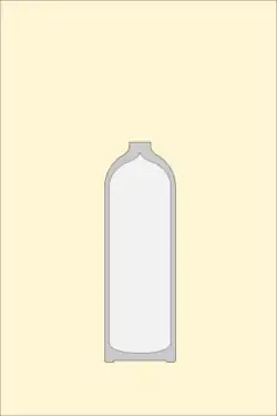 Section après fermeture de l'extrémité supérieure