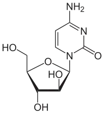 Structure chimique de la cytarabine