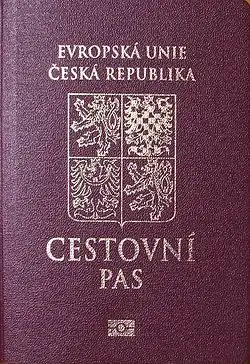 Couverture d'un passeport tchèque