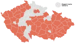 Candidat arrivé en tête par district au second tour.