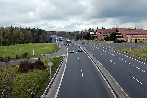 Autoroute D6 à Nové Sedlo.