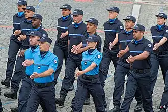 Défilé des surveillants et lieutenants pénitentiaires le 14 juillet 2016 à Paris.