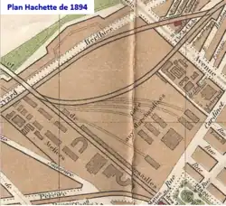 Dépôt des Batignolles en 1894.