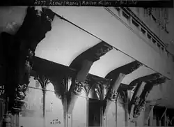 détail, Samson et le lion, Michel terrassant le dragon.