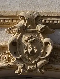 Blason avec tonneaux et bateau