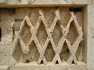 Détail du mur de façade