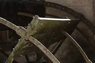 roue a aubes, détail