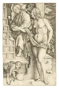 Albrecht Dürer, Songe du docteur (vers 1498), gravure au burin.