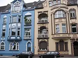 Maisons de la Belle Époque, rive gauche du Rhin.