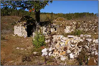 Les cabanes de la Combe du Rat.
