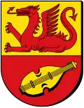 Armoiries de Landkreise Alzey-Worms  (avec le dragon des Nibelungen).
