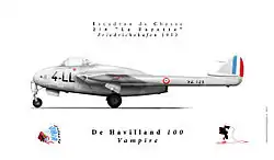 de Havilland Vampire du 2/4 en 1953.