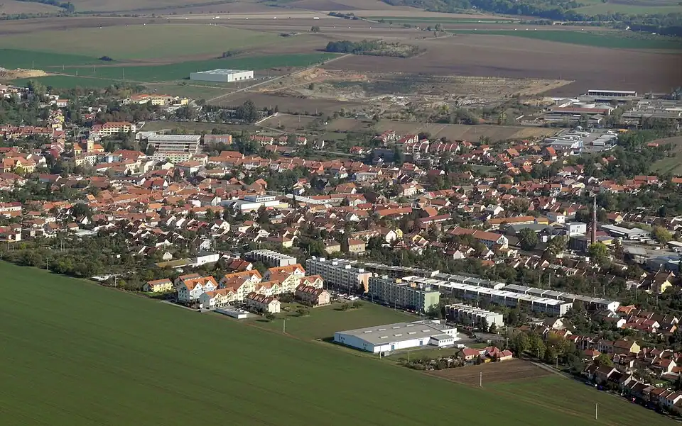 Šlapanice : vue générale.