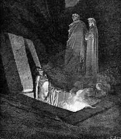 Gustave Doré - Illustration de La Divine Comédie de Dante Alighieri - L'Enfer, chant 10, 1861.