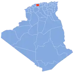 Carte d'Algérie (Wilaya de Aïn Defla)