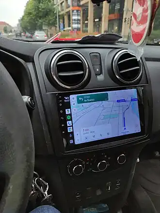 Visuel de l'écran d'accueil Android Auto