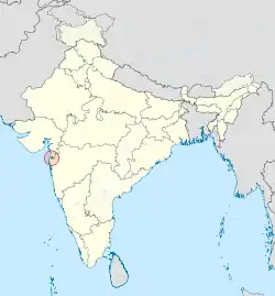 Carte de localisation de Dadra et Nagar Haveli en Inde.