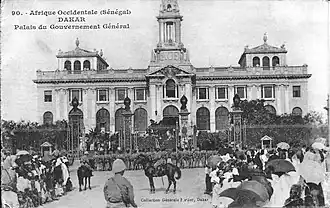 Le palais du gouvernement général, aujourd'hui la résidence officielle du président de la République du Sénégal.