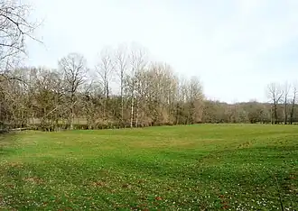 La vallée du Dalon à Boisseuilh, près du lieu-dit le Petit Moulin.