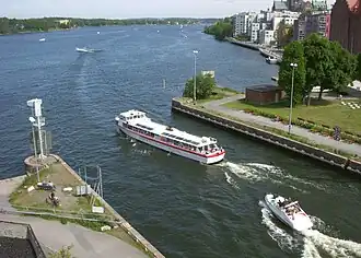 L'embouchure du canal Danvik dans le Saltsjön, 2011