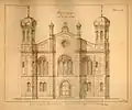 Plan architectural de la synagogue - 1875