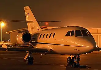 Ancien Mystère Falcon 20 F-GOPM en 2004 à Stuttgart.